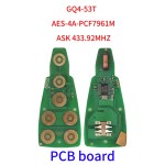 Jeep Cherokee 3 Button 433Mhz 4A Chip Fobik 2014-2022 for FCC: GQ4-53T